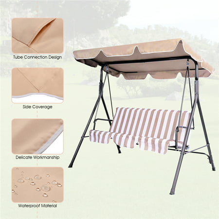 Patio Swing Waterproof Porch Top, Replacement Patio Swing Canopy